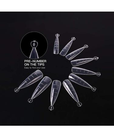 Desdemona Stiletto Dual Forms Set - 100 Pcs Poly Extension Gel Nail Molds - Buy Online on GoSupps.com