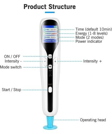  YhsPkAh 2 in 1 Plasma Pencil(Ozone + Freckles) For Removing Warts 8 Levels of Intensity | 7 Heads | Lcd Display Skin Care/Removal of Moles Warts - Buy Online on GoSupps.com