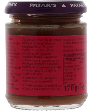 Patak's Tandoori Curry Paste - Ideal for Marinades and BBQ - 170g - Buy Online on GoSupps.com
