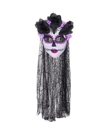 Kapmore Funny Universal Full Face Flower Gauze Halloween Face Cover Breathable Horrible Stretchy Elastic Nonslip Terrible Cosplay