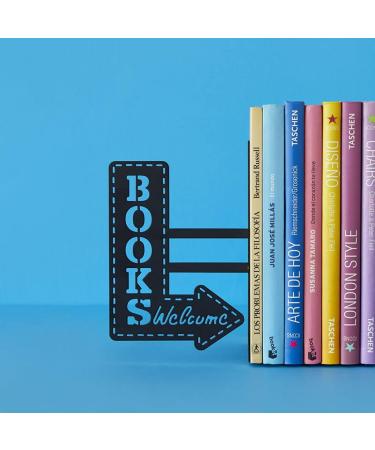 Buy Balvi Black Metal Bookend - Stylish & Durable Bookshop Organizer for Home & Office | International Shipping Available - Buy Online on GoSupps.com