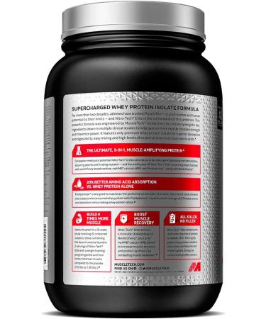 Muscletech Nitro Tech Elite Belgian Chocolate Ice Cream - 2.2 lbs | Protein Supplement for Muscle Growth - Buy Online on GoSupps.com