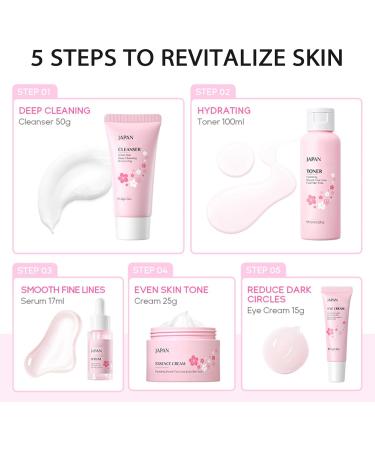 INBOLM Skincare Set Care for Teenage Girls Cleanser Essence Essence Cream Gift Set Facial Care Sets&Kits for Pores Blackheads Exfoliate Gift Set for Her - Hydrating&Refreshing Skin Bring Four Samples - Buy Online on GoSupps.com