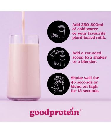 Good Protein Vegan Plant-based Protein Powder 100% Natural Non-GMO Dairy-free Gluten-free Soy-free No Added Sugar and Nothing Artificial. Mixed Berries All-in-One Shake 440 grams Mixed Berry 440 g - Buy Online on GoSupps.com