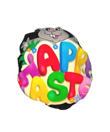 Happy Easter Day Reusable Shower Cap for Women & Kids - Adjustable, Double Layer, Suitable for All Hair Lengths - Buy Online on GoSupps.com