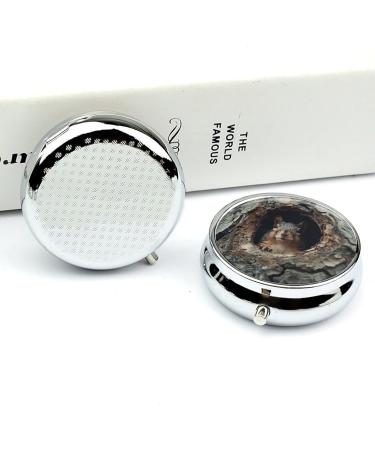 Travel Pill Box Organizer - 3 Compartment Squirrel Design | Portable Medicine Case for Purse & Pocket - Buy Online on GoSupps.com