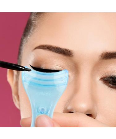 Guide Pour Eyeliner - Tampon En R sine Portable R utilisable | Guide Ail pour les Pochoirs Eyeliner | Pour Femmes D butantes Salon Domicile Voyage F tes Anniversaire et Vacances Eyeliner d flecteur bleu - Buy Online on GoSupps.com