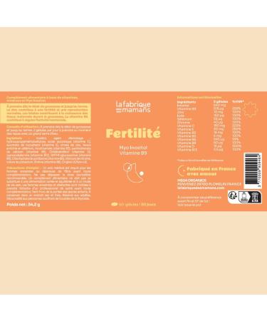 Fertilit Conception et Grossesse | Compl ment alimentaire Vitamine B9 (acide folique) Myo Inositol Iode | La fabrique des mamans 30 jours Vegan Fabriqu en France - Buy Online on GoSupps.com