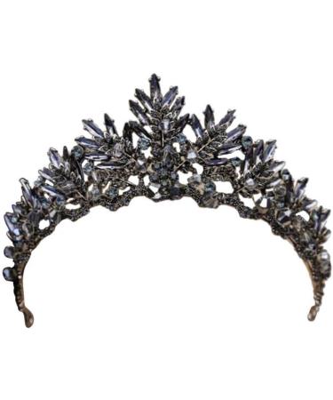 Lurrose 1pc Black Crown Tiara Baroque Queen Crown Black Wedding Tiara for Women Halloween Party - Buy Online on GoSupps.com