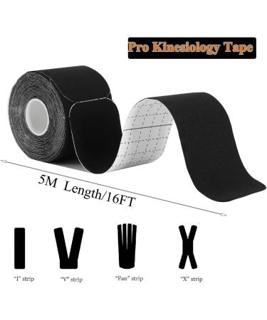 Kinesiology Tape Pro - Breathable Latex-Free Athletic Tape for Ankle & Knee Support | 3 Rolls & 60 Precut Strips - Ideal for Running Tennis & Sports Activities - Buy Online on GoSupps.com