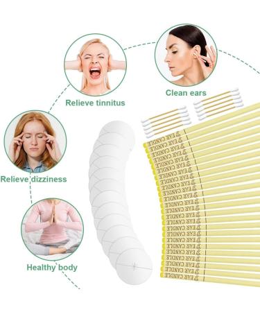ACWOO 24Pcs Natural Beeswax Ear Candles Kit for Blocked Ears - Non-Toxic Fragrance Hollow Cylinders - Ear Wax Remover Candle Set (Beige-24pcs) - Buy Online on GoSupps.com