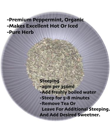 Peppermint Tea Leaves Organic Loose Leaf Bulk Naturally Caffeine Free Organically Grown 150gm or 5.29oz - Buy Online on GoSupps.com