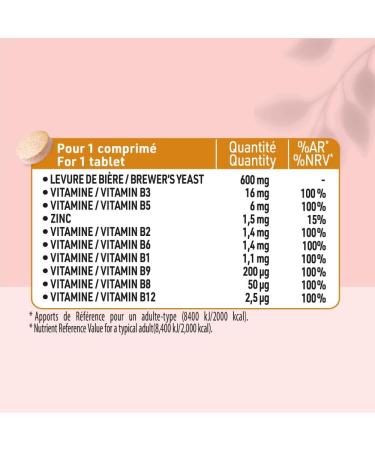 JUVAMINE - Brewer's yeast - Skin beauty hair and nails - Vitality - Vitamins B1 B2 B3 B5 B6 B8 B9 and B12 + Zinc - 5 month program - Made in France - Buy Online on GoSupps.com