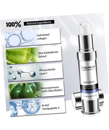 PACKOVE 2 Pieces Moisturizing Aging Eye Gel Reduces Wrinkles Circles Suitable for Home Natural Ingredients Such as Aloe Extract Hydrolyzed Collagen - Buy Online on GoSupps.com