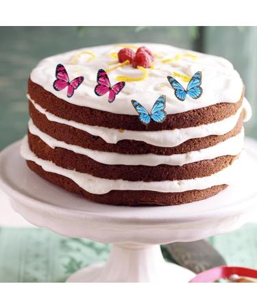 ONLFPZP butterfly decorations cake decorations 100 pieces beautiful and delicate suitable for butterfly theme party wedding anniversary party etc. - Buy Online on GoSupps.com