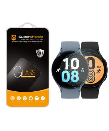 Supershieldz (3 Pack) Designed for Samsung Galaxy Watch 5 (44mm) / Galaxy Watch 4 (44mm) Tempered Glass Screen Protector Anti Scratch Bubble Free