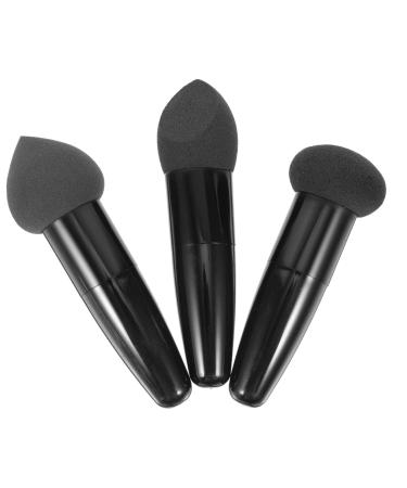 FRCOLOR 3pcs Heart Shaped Face Wash Handheld Makeup Pens Make up Cosmetic Heart Shaped Face Sponge Handheld Face Puff Beauty Makeup Tool Travel Pp Eggs Multipurpose
