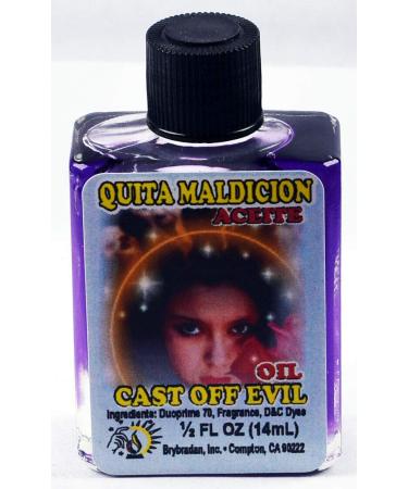 1 Piece BRYBRADAN CAST Off Evil Spiritual Oil QUITA MALDICION ACEITE ESPIRITUAL -1/2 FL OZ 14.7ML CAST OFF EVIL 1 Fl Oz (Pack of 1)