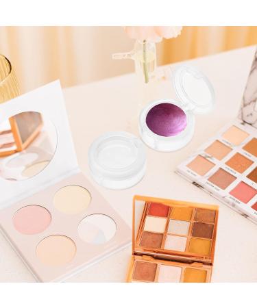 FOMIYES Plates 8pcs Empty Makeup Eyeshadow Box Round Eyeshadow Containers Case Refillable Travel Loose Powder Storage Box with Clear Window Lid for Women Girls White White 4x3.8cm - Buy Online on GoSupps.com