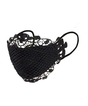 1 Pieces Adult Girls Protect_Cover_Mask Washable Reusable Lace Black