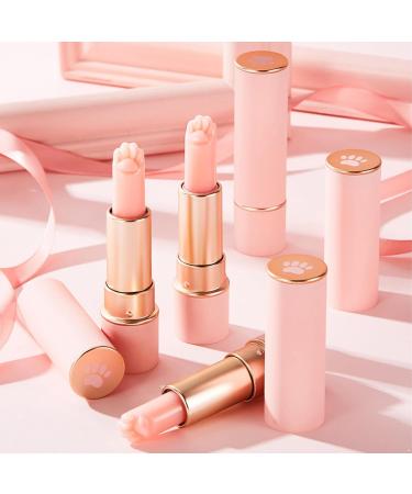 Adorable Cat Paw Shaped Lip Balm 3.5g Color Changing Hydrating Lip Butter for Women Girls Everyday Moisturizing Pink One Size One Size Pink - Buy Online on GoSupps.com