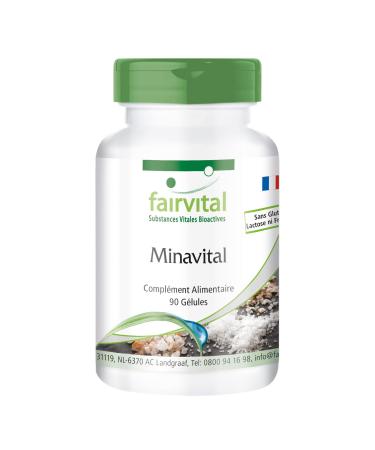 Fairvital | Minavital VEGAN - multiminerals and trace elements with 300mg calcium 100mg magnesium 15mg zinc 200 g chromium 1