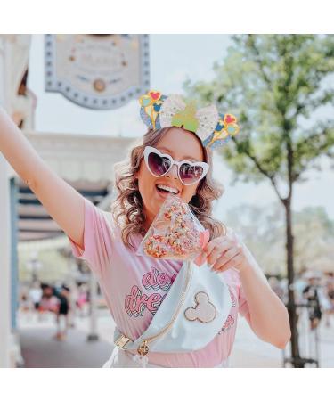 Bolonar Castle Mouse Ears Headband Sequin Blue Mouse Ears for Girls Women Mouse Ears Bow Christmas Headbands for Women Kids Adults - Buy Online on GoSupps.com