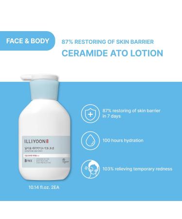 ILLIYOON Ceramide Ato Lotion Set | 2x300ml Lotions + Travel Kit | Perfect Christmas & Birthday Gift - Buy Online on GoSupps.com