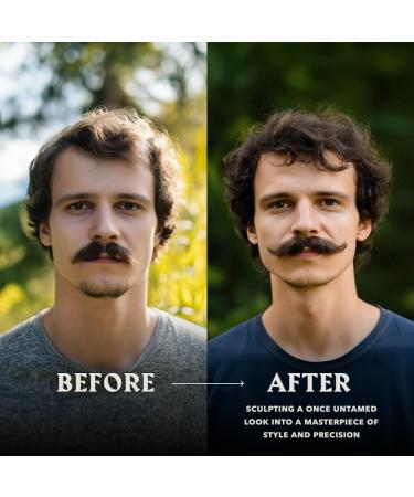 Striking Viking Mustache Wax and Comb Kit - 2 Ounce - Strong Hold Natural Beeswax - Sandalwood Scent - Men's Beard and Moustache Grooming - Buy Online on GoSupps.com