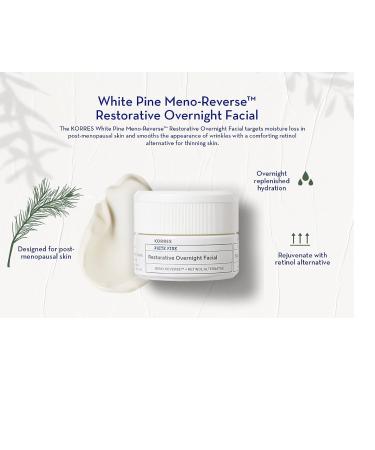 KORRES White Pine Meno-Reverse Restorative Overnight Facial - 1.35 fl. oz. | Anti-Aging Skincare for All Skin Types - International Shipping Available - Buy Online on GoSupps.com