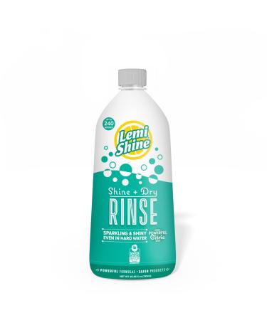 Lemi Shine - Shine + Dry Natural Dishwasher Rinse Aid, Hard Water Stain Remover (1 Pack - 25 oz) 25.35 Fl Oz (Pack of 1)