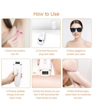 Huieter IPL Hair Removal Device - 999,999 Flashes, Permanent & Painless Laser Hair Remover for Men and Women, Facial Legs Arms Armpits Body, At-Home Use - White - Buy Online on GoSupps.com