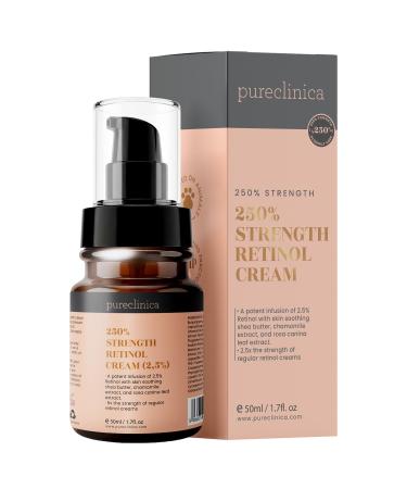 250% Strength Retinol Cream 50ml/ 1.7 fl. oz. Potent Anti-Aging with 2.5x Active Ingredients Compared to Competitors 1.7 Fl Oz (Pack of 1)