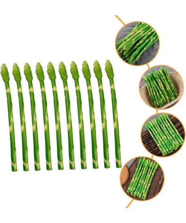 HOMSFOU 50 Pcs Simulated Asparagus Ornaments Fake Vegetables Asparagus Decor Fake Plastic Lifelike Vegetables Faux Asparagus Fern Plastic Vegetables Model Fake Food Model Sample Pvc Plant Light Greenx5pcs 19X0.9CMx5pcs - Buy Online on GoSupps.com