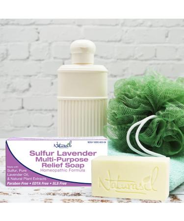 Naturasil Sulfur-Lavender Soap 4 oz - Gentle Cleansing Bar for Skin Issues (Pack of 1) - Buy Online on GoSupps.com