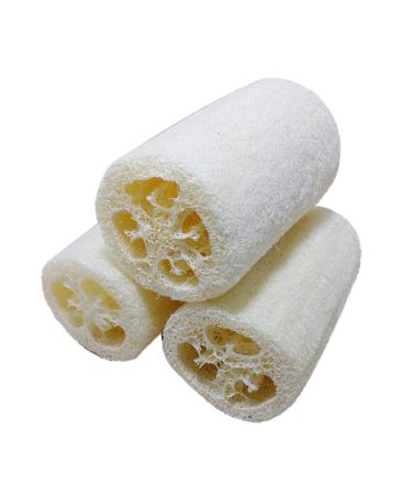 Lazzboy New Natural Loofah Bath Body Shower Sponge Scrubber Pad Hot (White)