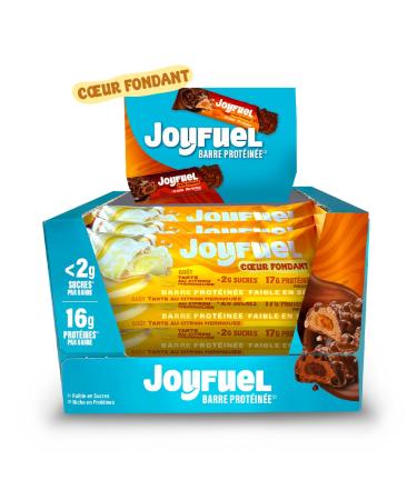 JOYFUEL Barre Prot in e C ur Fondant - Go t Tarte au Citron Meringu e - 2g de sucre - 17g de prot ines - 12 barres X 50g