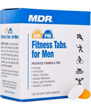 MDR Fitness Tabs Patented AM/PM Multivitamin for Men Doctor Formulated with Right Nutrients at The Right Time - Gluten Free - 2 Month Supply - Buy Online on GoSupps.com