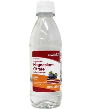 Leader Magnesium Citrate Saline Laxative Sugar-Free Grape Flavor 10 FL OZ - Buy Online on GoSupps.com