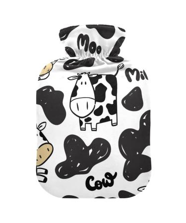 Hot water bottles with cover cow symbol hot water bag for pain relief women adults hot pack 2 liters
