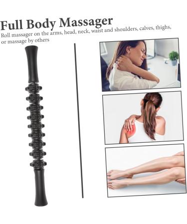Muscle Massage Roller Hand & Leg Stick Fascia Massage Device for Neck & Body - 43x3cm Black - Buy Online on GoSupps.com