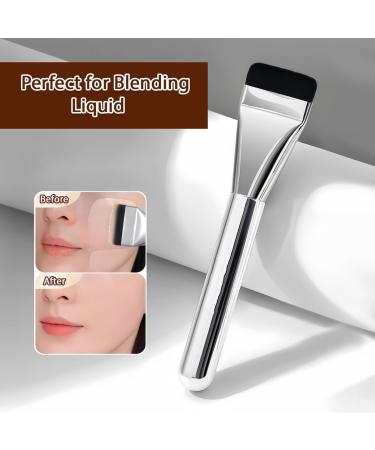 Foundation Makeup Brush Ultra Thin Foundation Brush Premium Brush Hair Flat Light Concealer Brush for Creamy Powdery or Liquid Foundation (Size : 2pc Pinsel+Puderquaste) - Buy Online on GoSupps.com