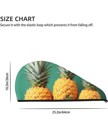 Banana Strawberry Pineapple Print Dry Hair Cap for Women Coral Velvet Hair Towel Wrap Absorbent Hair Drying Towel with Button Quick Dry Hair Turban for Travel Shower Gym Salons - Buy Online on GoSupps.com