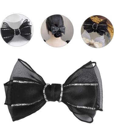 FRCOLOR Hair Fabric Butterfly Hair Clip hair bows girls hair clip women hair bow Women Cute Hair Clips black bows decor hair barrette s Miss South Korea Black - Buy Online on GoSupps.com
