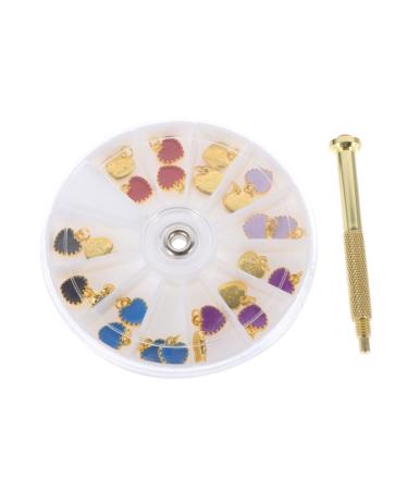 Amosfun 1set Nail Charm Nail Crystals Gems Nail Dangle Charms Metal Nail Art Decorations Nail Jewels Stones Nail Piercing Tools Hand Drill Diy Nail Jewel 3d Decorative Items Manicure Alloy