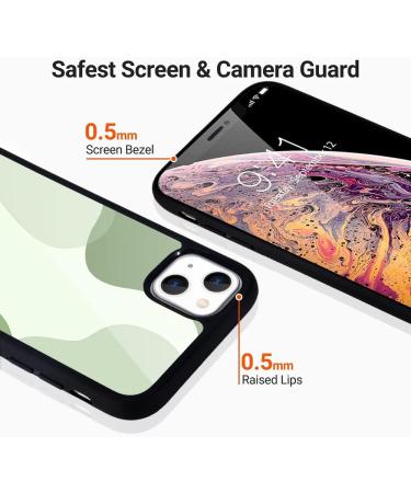 Idocolors Abstract Sage Green Phone Case Compatible with iPhone 15 Plus Aesthetic Durable Firm Protection Case Shockproof Dustproof Soft TPU Bumper Scratch Resistant Cover for iPhone 15 Plus iPhone 15 Plus Line - Buy Online on GoSupps.com