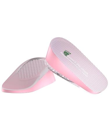 Correct Position Heel Lift Inserts Thick Heel Cushioning Height Increase Insoles Heel Cup Shoe Heel Inserts for Heel Spurs Heel Pain Plantar Fasciitis Achilles Tendonitis (1.4" Height Pink) 1.4" Height Pink