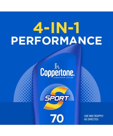 Coppertone Sport Sunscreen Lotion SPF 70 - Long-lasting Protection 7 fl oz - Buy Online on GoSupps.com