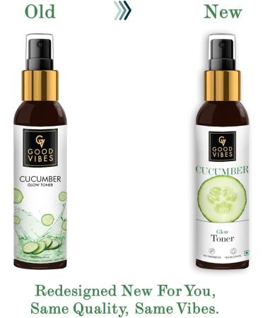 Good Vibes Cucumber Glow Toner - Natural Hydrating Face Spray for All Skin Types | Pore Tightening Alcohol-Free Paraben-Free Sulfate-Free (200ml - Buy Online on GoSupps.com