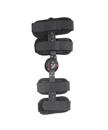 Adjustable Hinged ROM Knee Brace - Post Op Knee Immobilizer with Side Stabilizers for Left & Right Legs | Patellar Tendon Support - Buy Online on GoSupps.com